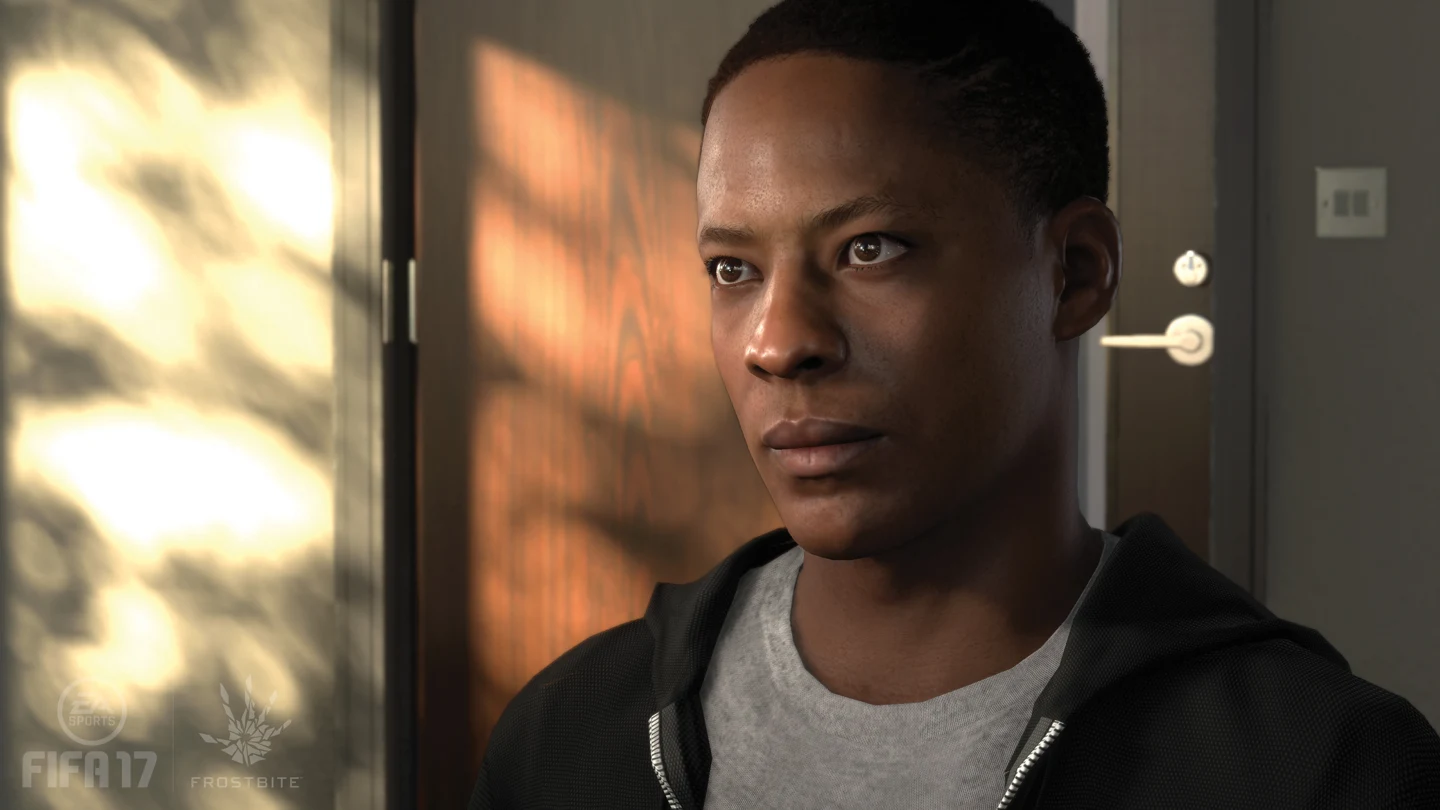 Alex Hunter em uma cena de The Journey, no FIFA 17