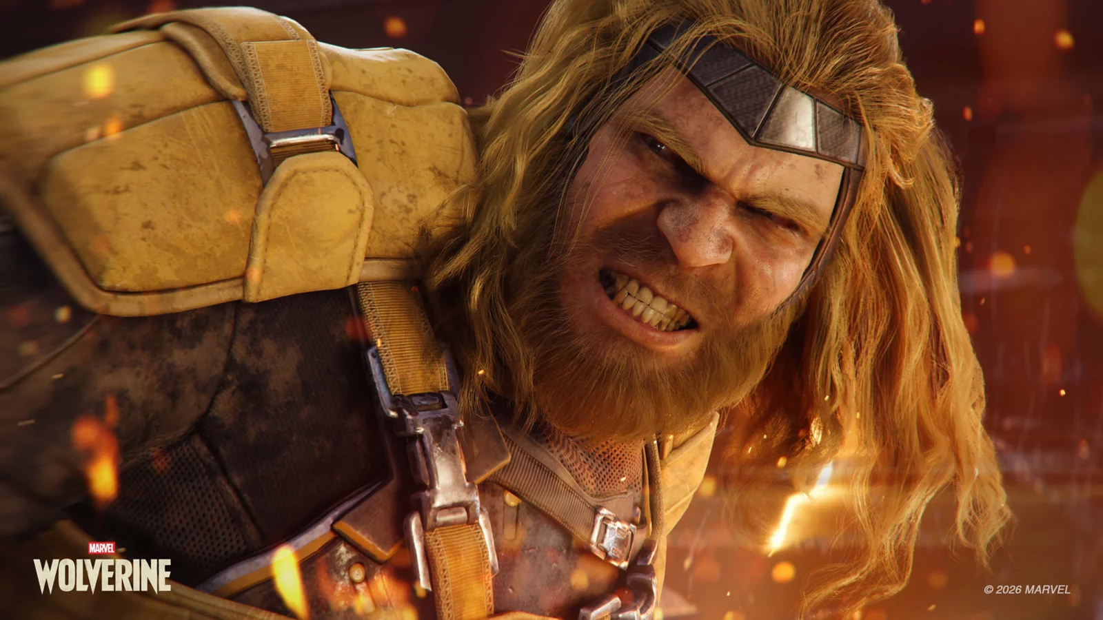 Dentes-de-Sabre no jogo da Insomniac. O vínculo familiar visto no filme de 2009 não é uma regra das HQs.