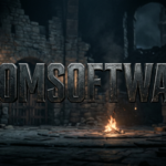 Add text FROMSOFTWARE large and bold