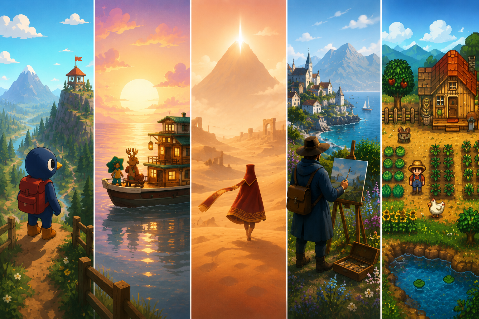 5 jogos cozy para quem ama se perder explorando mundos tranquilos