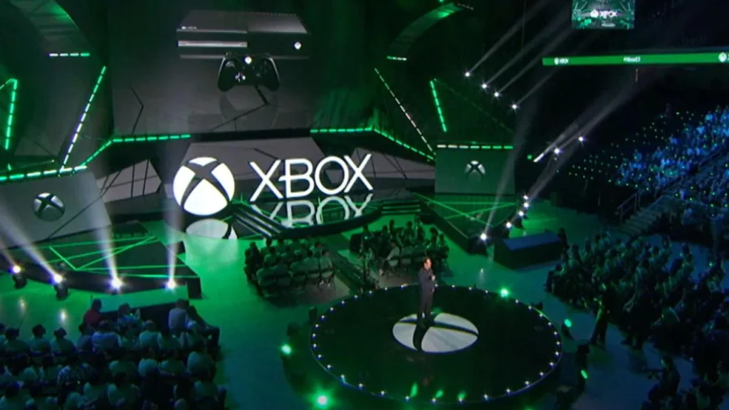 palco de apresentação do Xbox.