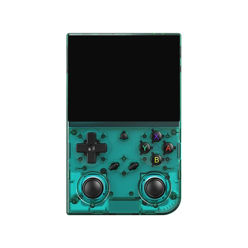 Anbernic RG35XX Pro transparente verde com dois analógicos
