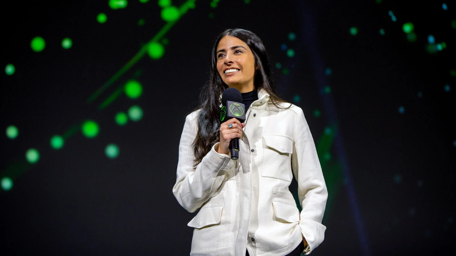 Asha Sharma CEO do Xbox durante apresentação da Microsoft