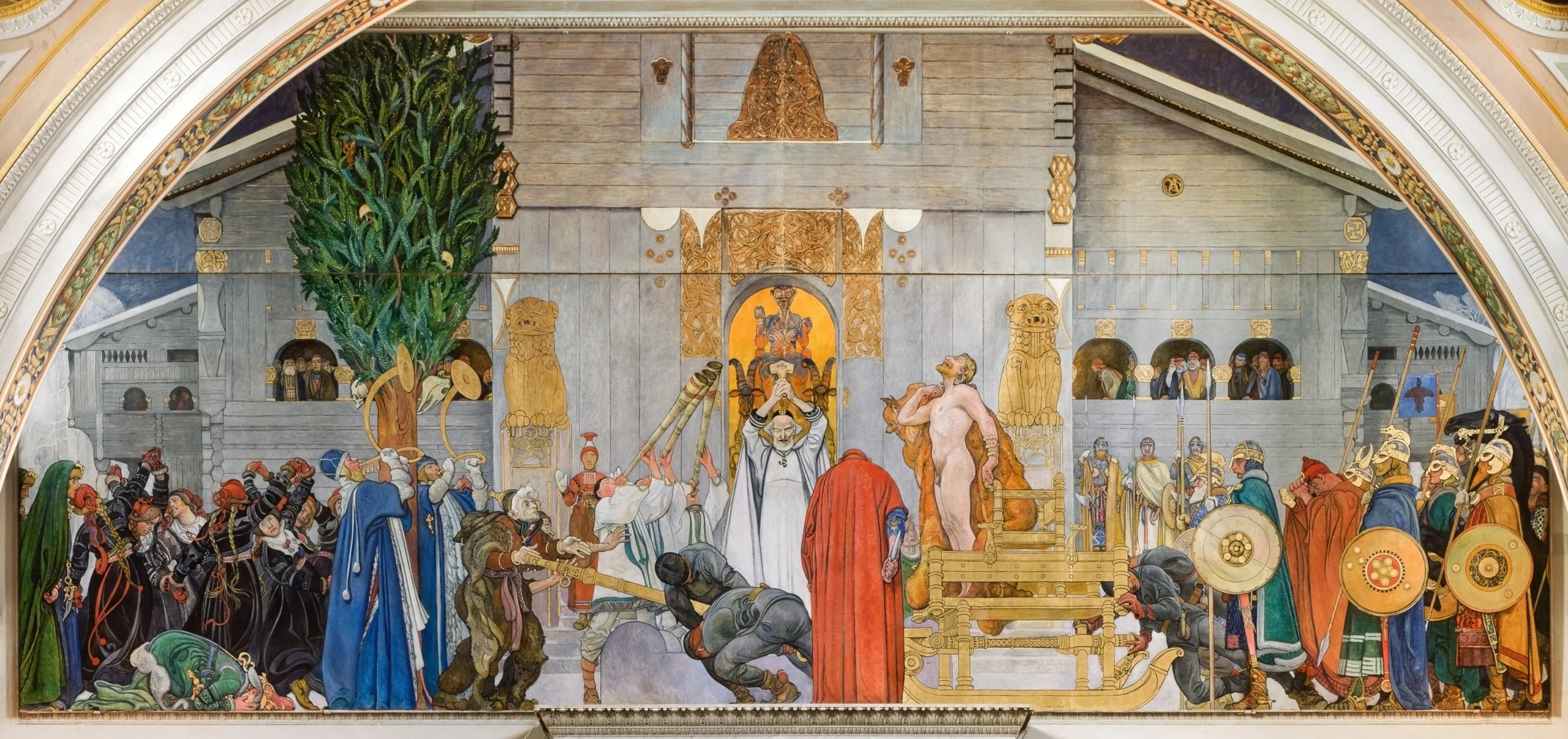 Pintura Midvinterblot de Carl Larsson