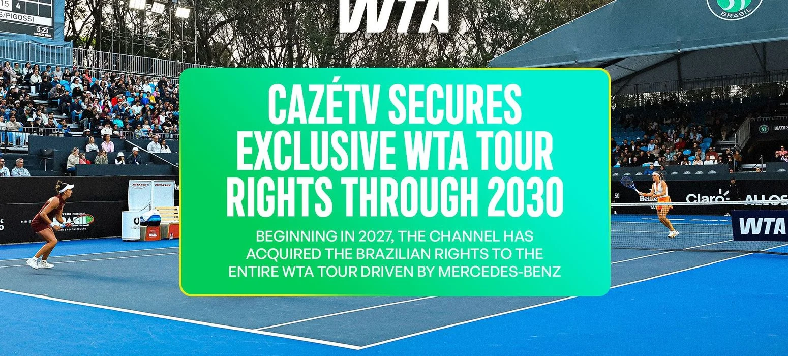 WTA anuncia acordo de transmissão com a CazéTV até 2030