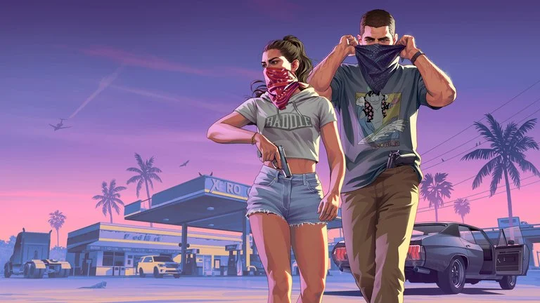 Lucia e Jason protagonizam GTA 6, que ganha uma apresentação estendida nesta quinta (27) — Foto: Divulgação/Rockstar Games