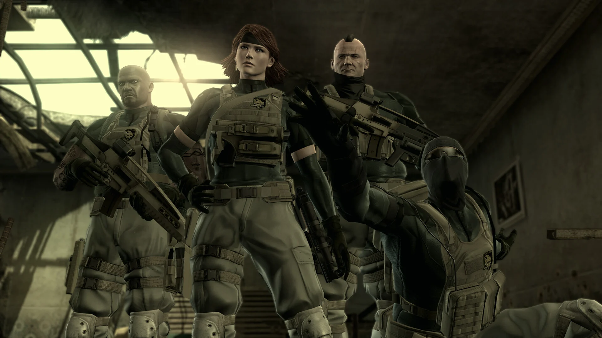 Meryl e integrantes da Rat Patrol em Metal Gear Solid 4