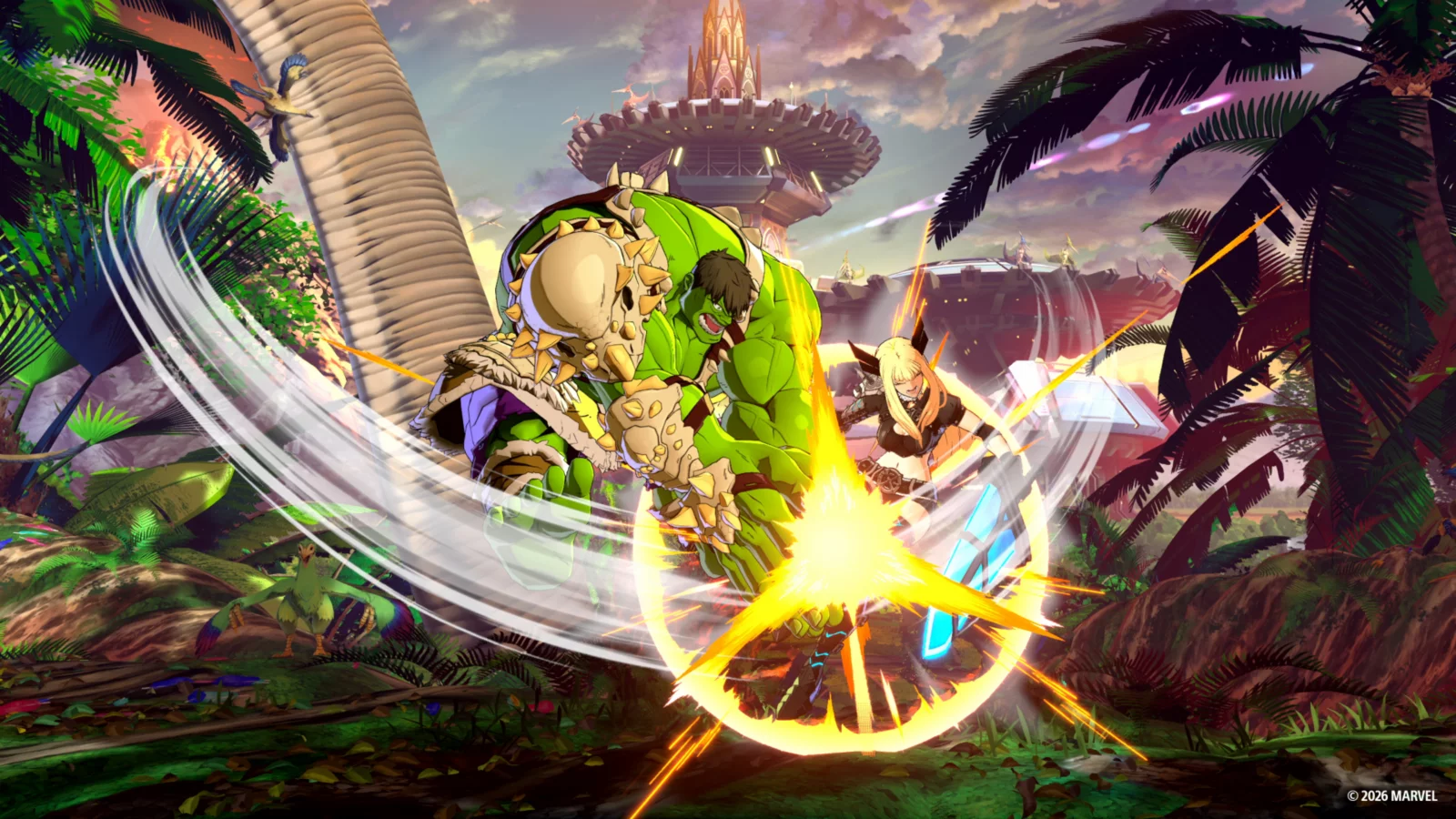 Hulk enfrenta Magik em Marvel Tōkon Fighting Souls