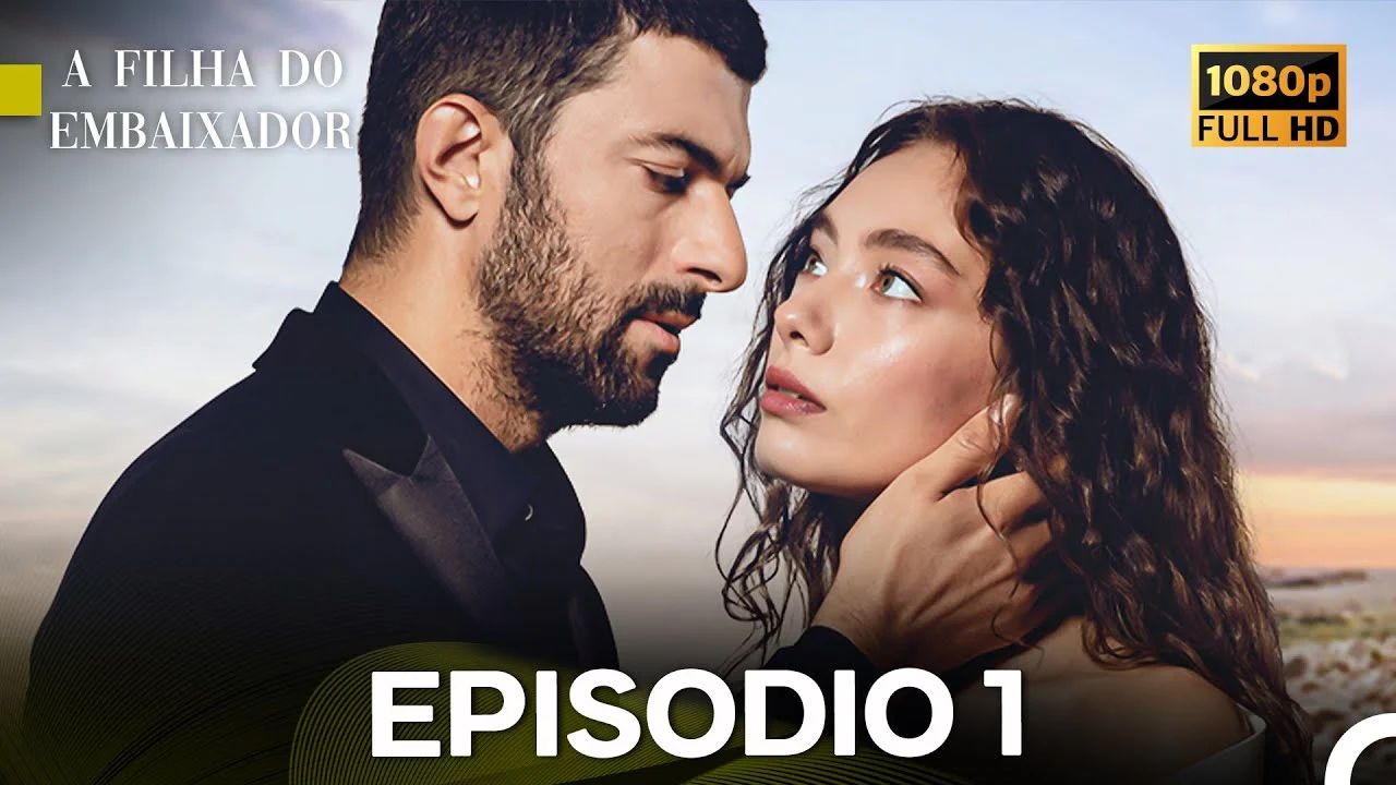 Nare e Sancar em A Filha do Embaixador, novela turca disponível dublada no YouTube