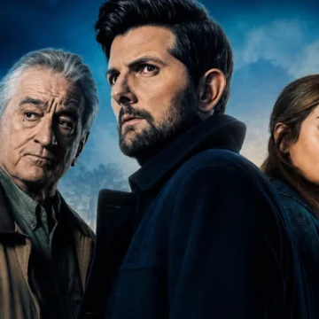Robert De Niro, Adam Scott e Michelle Monaghan em O Homem que Sussurra — Foto: David Lee/Netflix