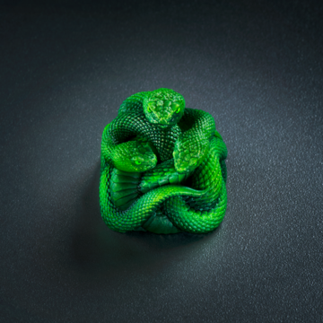 Razer transforma serpente de três cabeças em keycap pintada à mão