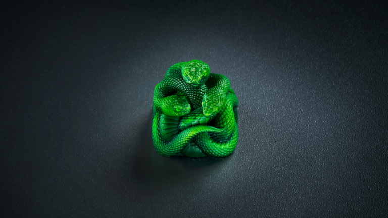 Razer transforma serpente de três cabeças em keycap pintada à mão