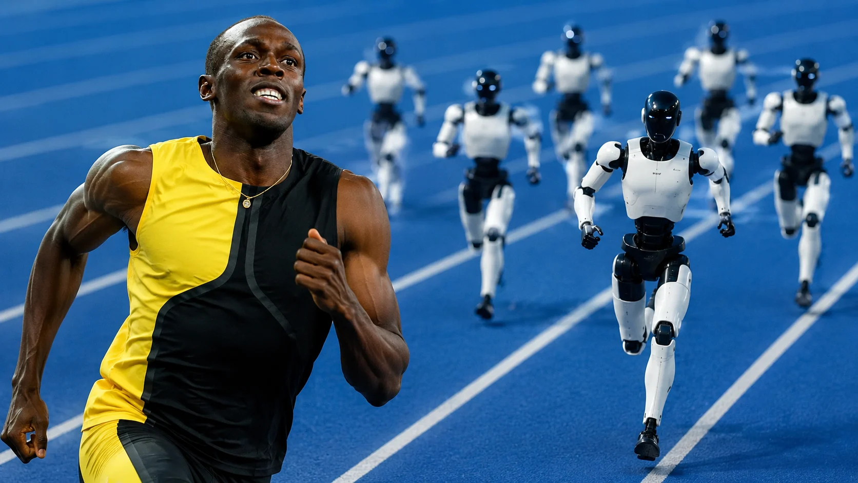 Robôs bateram Bolt, pegaram fogo e saíram de maca: entenda a “Olimpíada” da China