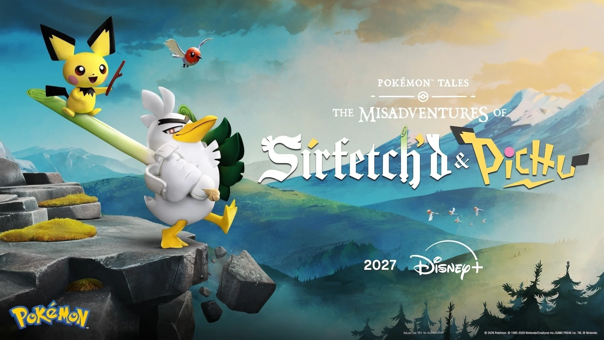 Sirfetch'd e Pichu em Pokémon Tales, nova série em stop motion da Aardman