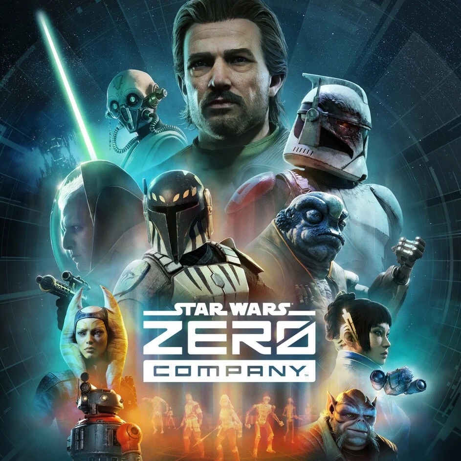 Personagens de Star Wars Zero Company, incluindo Jedi e Mandaloriano