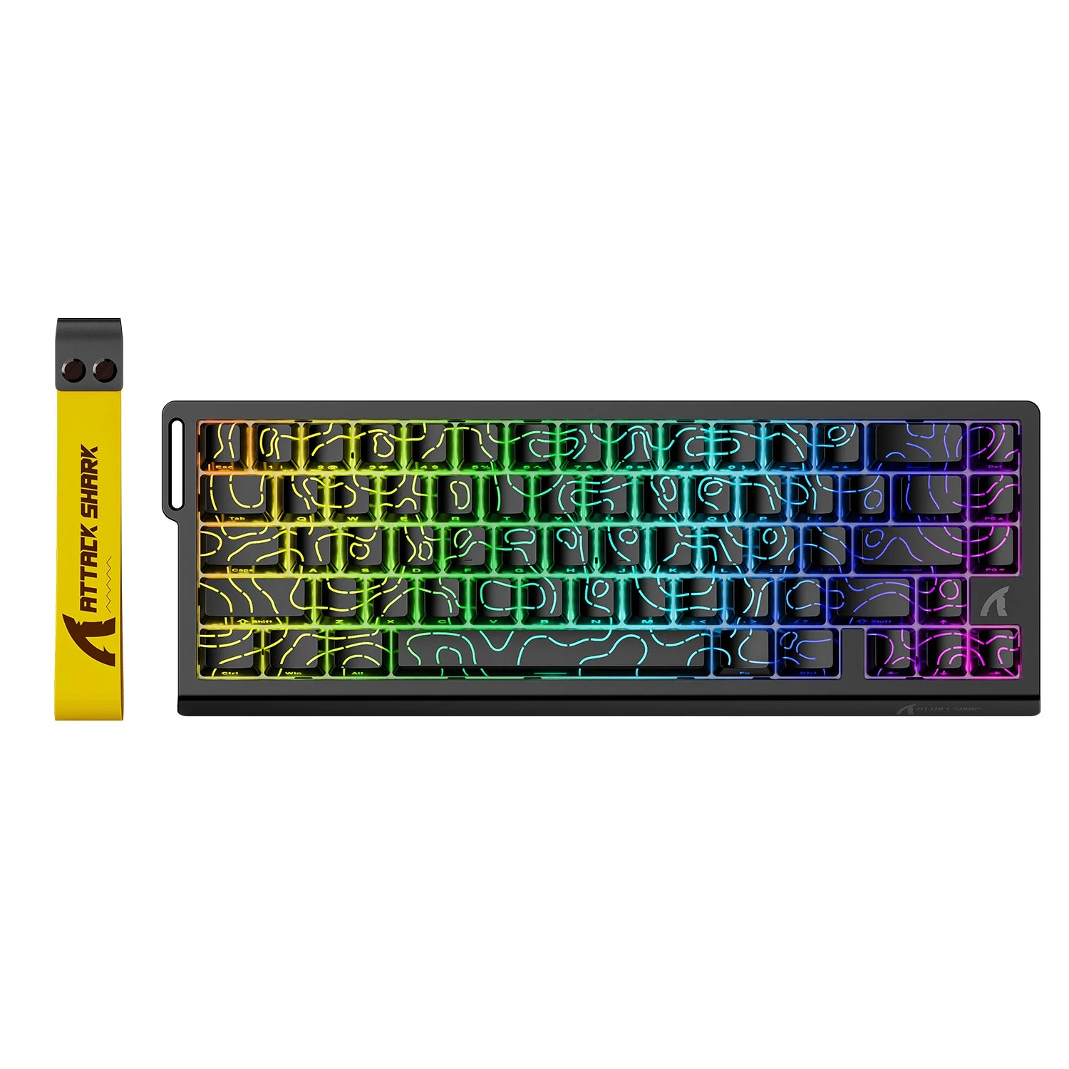 Attack Shark X68 HE compacto com iluminação RGB