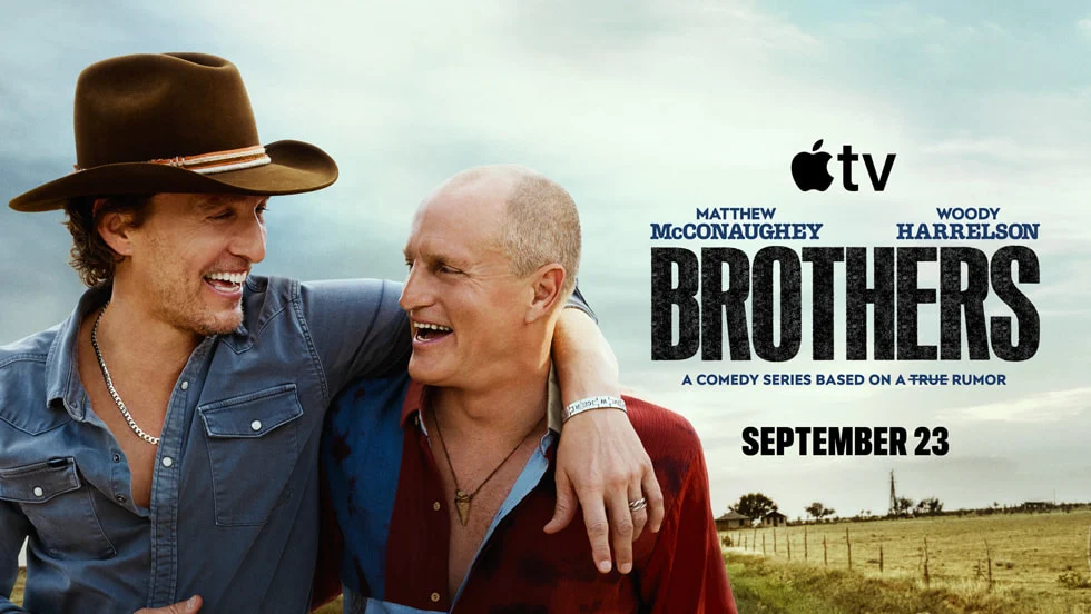 Matthew McConaughey e Woody Harrelson na arte oficial de Brothers