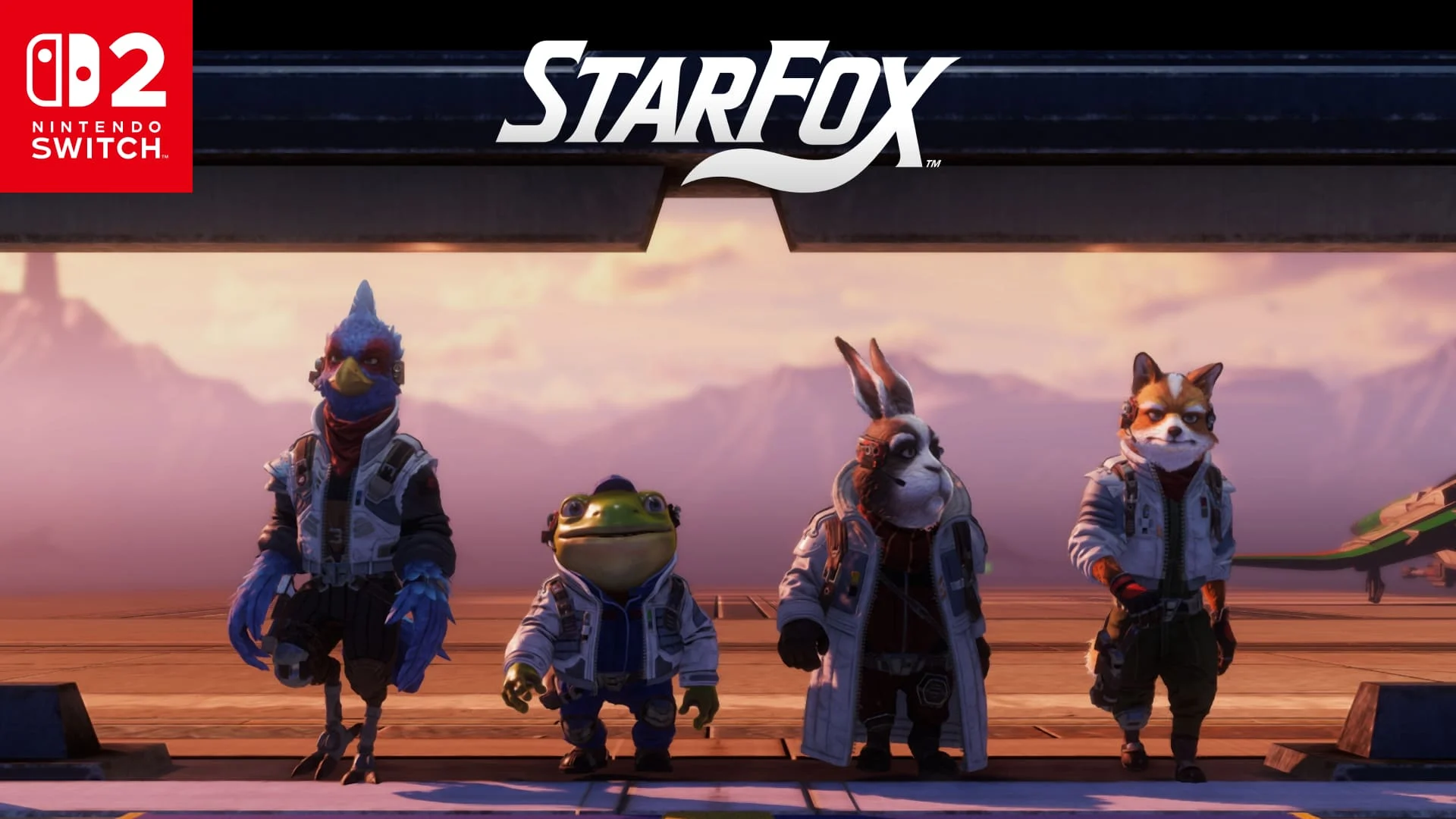 Fox McCloud e a equipe Star Fox no jogo para Nintendo Switch 2
