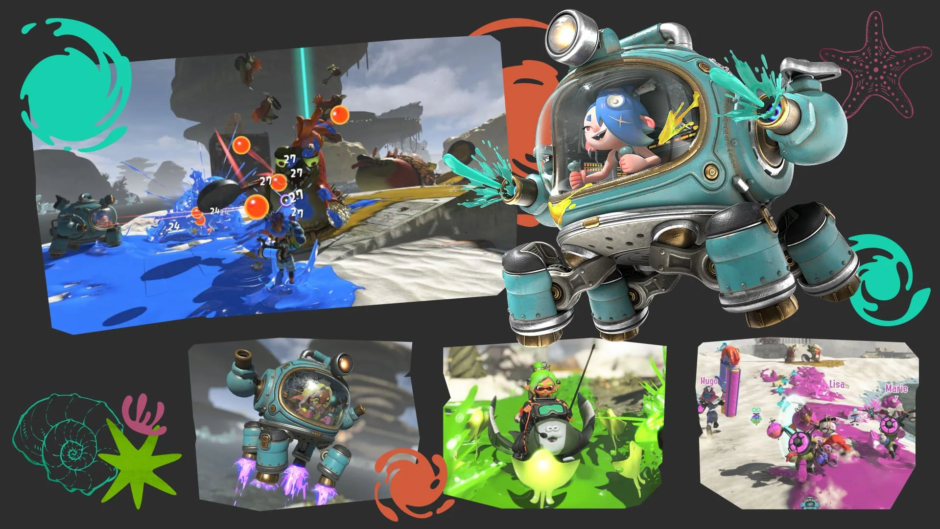 Combate em Splatoon Raiders no Nintendo Switch 2