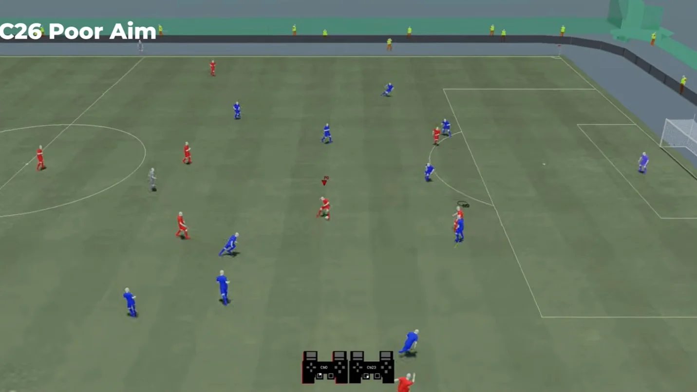 Comparação da direção de passes no EA SPORTS FC 27