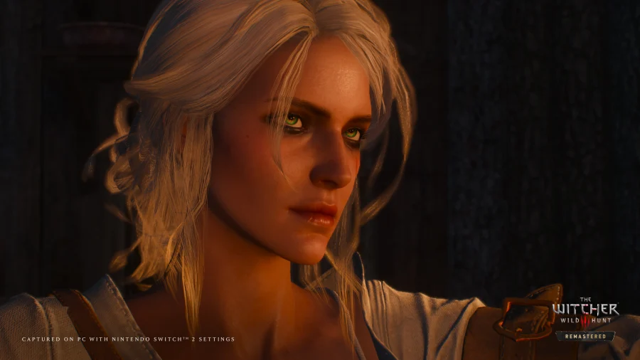 Geralt em cenário de The Witcher 3 Remastered para Nintendo Switch 2