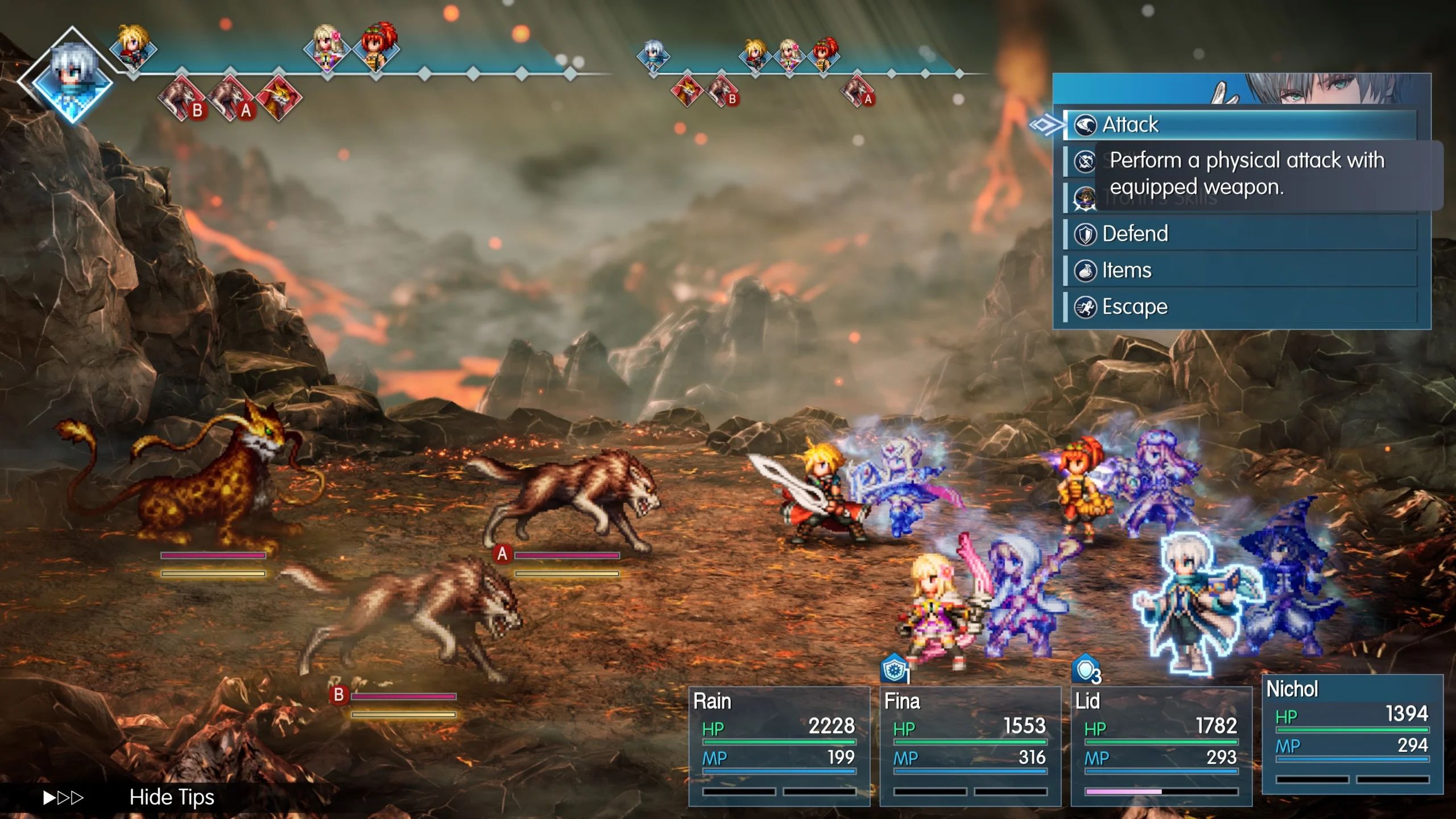 Batalha por turnos na demo de Final Fantasy Resonance