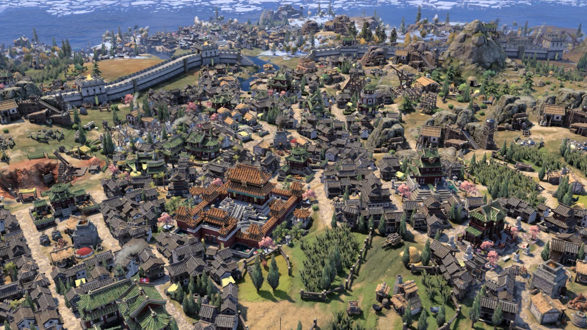 Cidade da civilização Ming em Civilization VII