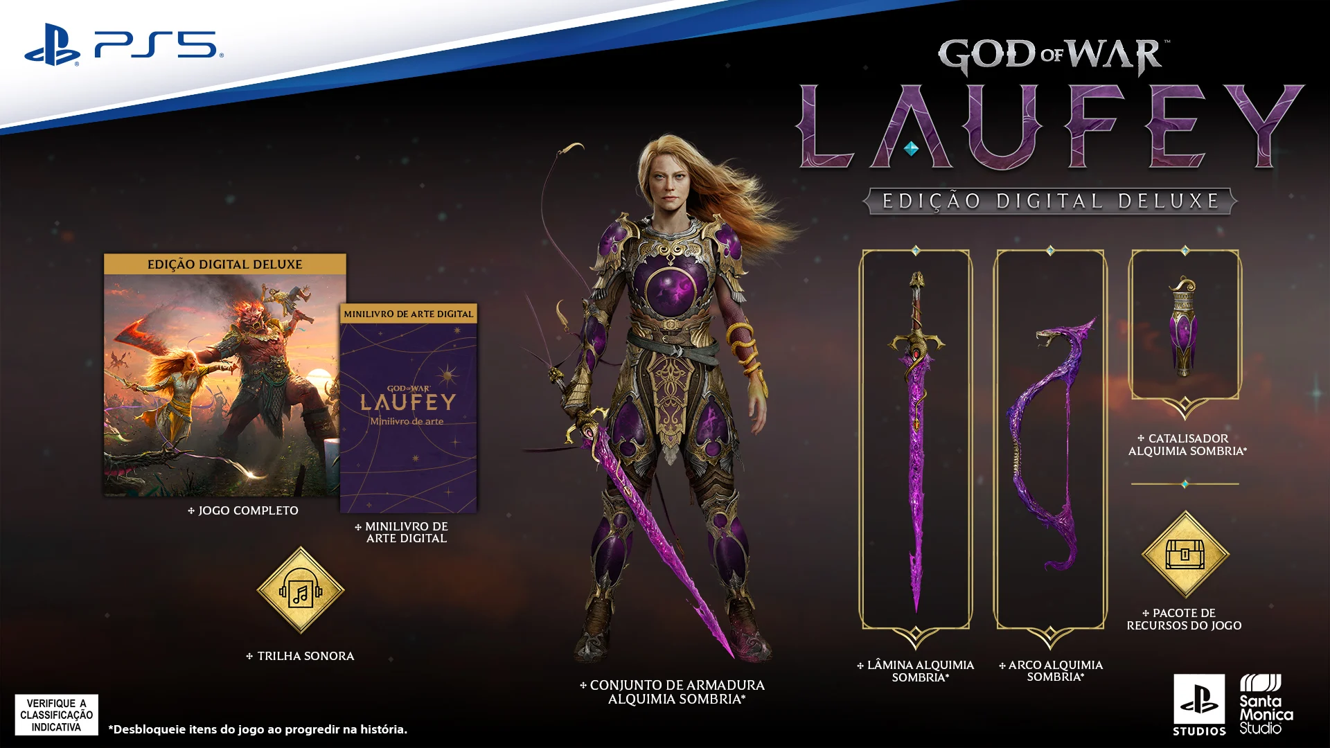 Conteúdo da Edição Digital Deluxe de God of War Laufey