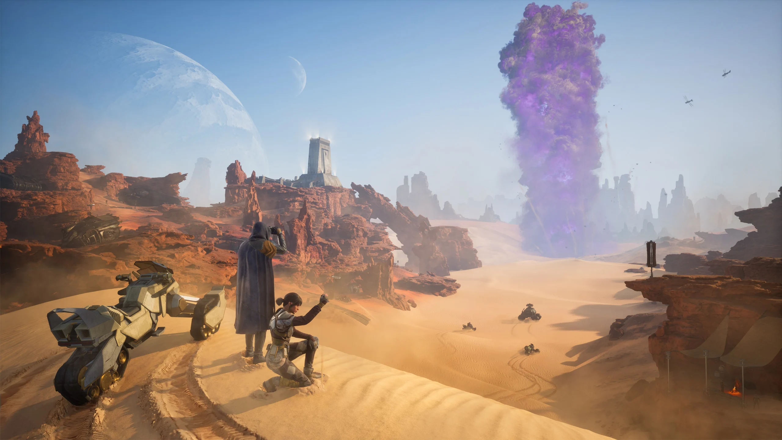 Base construída em Arrakis em Dune Awakening