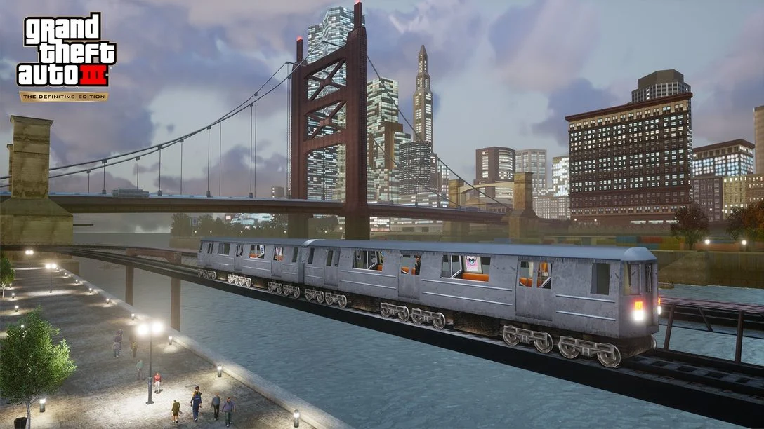 Grand Theft Auto III com Liberty City ao fundo