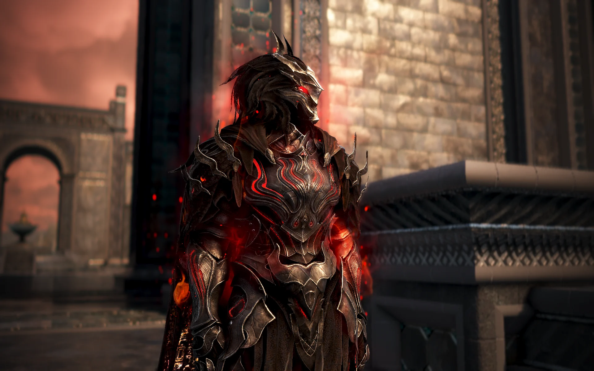 Personagem usando armadura em Black Desert