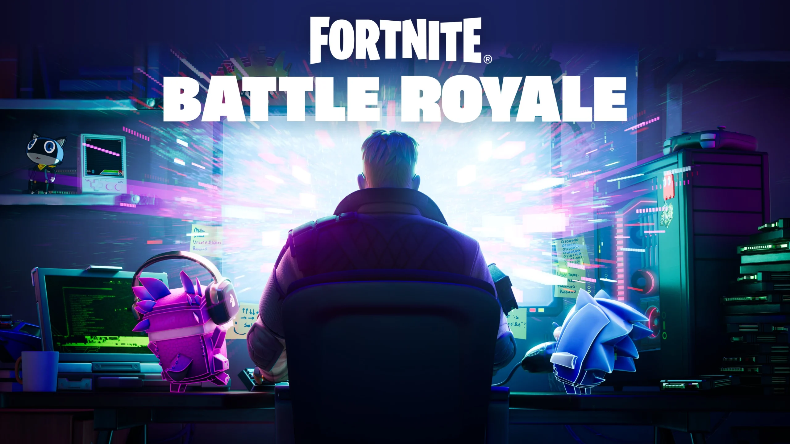 Arte promocional de Fortnite disponível no PlayStation 5