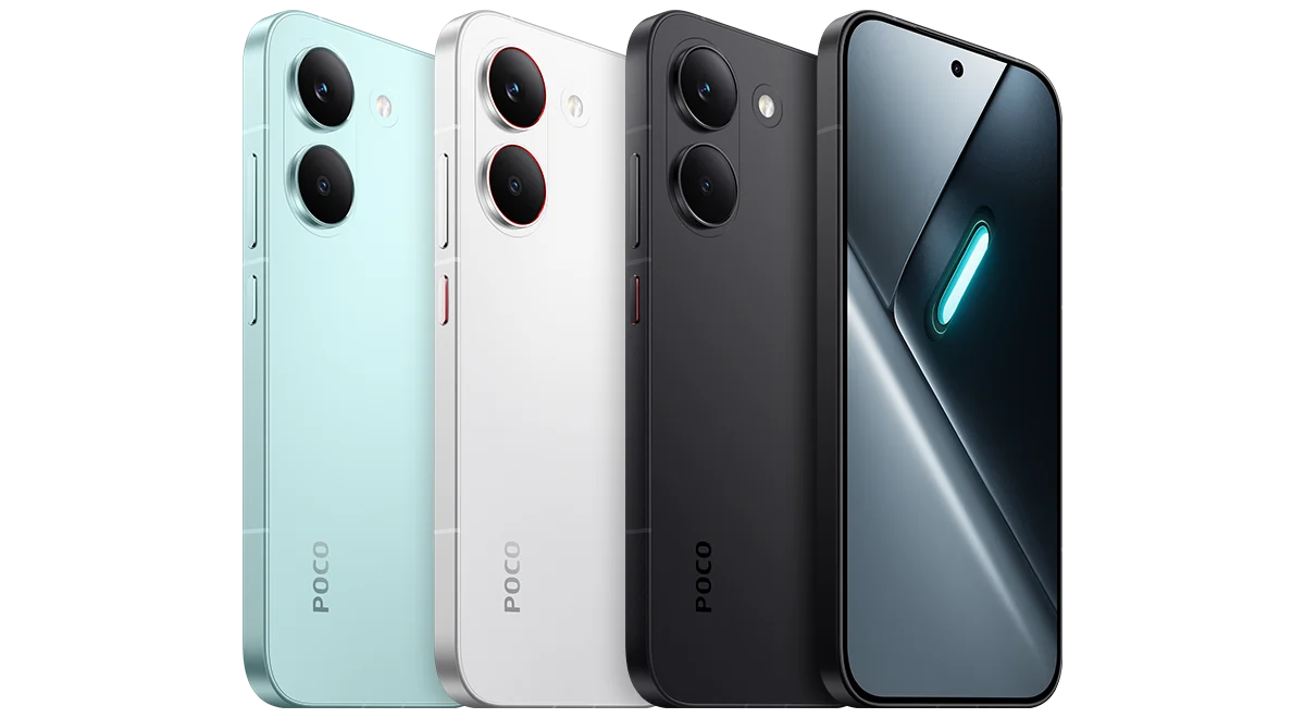 POCO X8 Pro nas cores verde menta, branco e preto