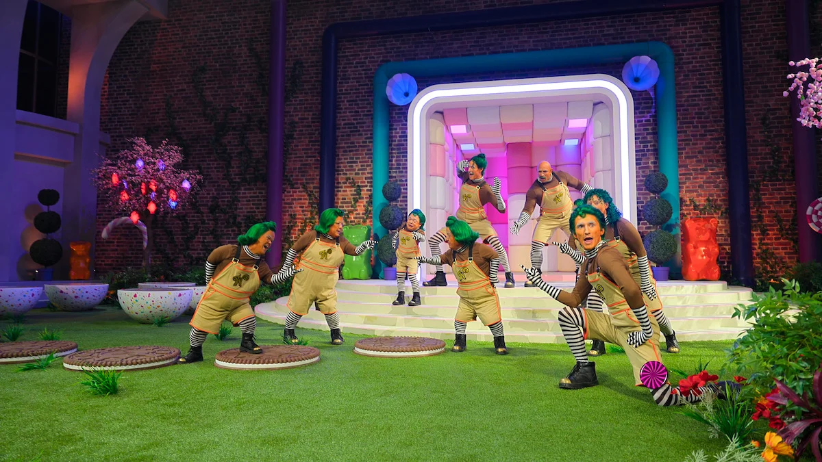 Umpa-lumpas dentro da fábrica de Wonka no reality da Netflix