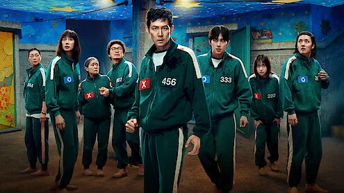 Gi-hun e outros participantes de Round 6
