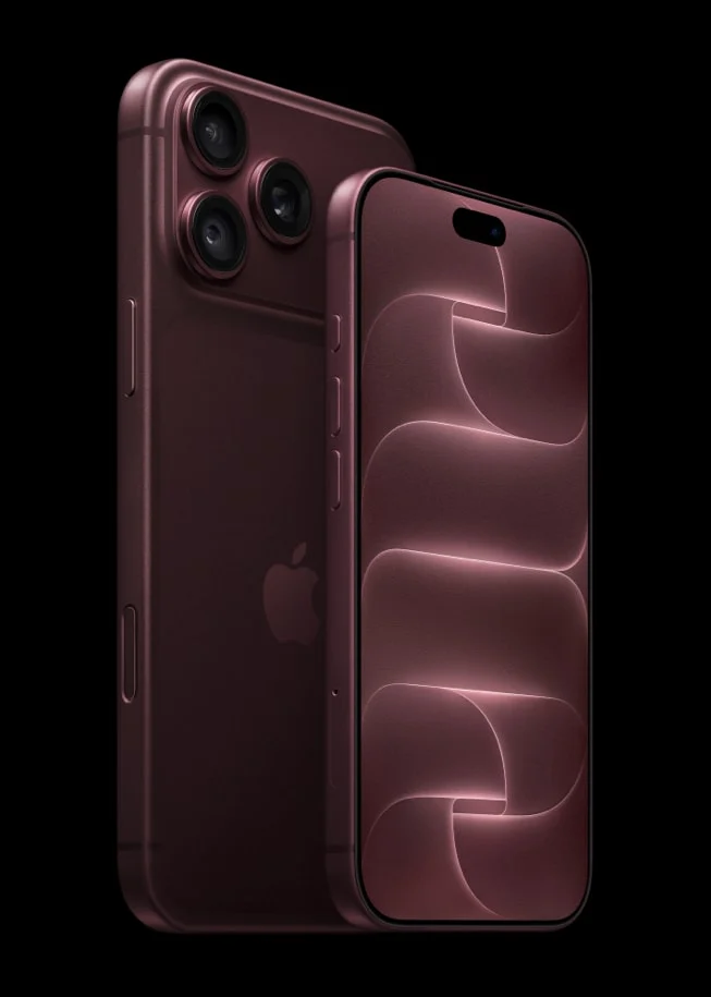 iPhone 18 Pro e iPhone 18 Pro Max na cor bordô