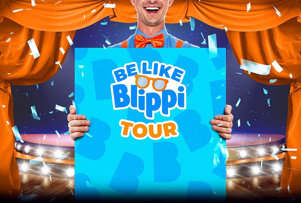 Personagem Blippi em apresentação oficial