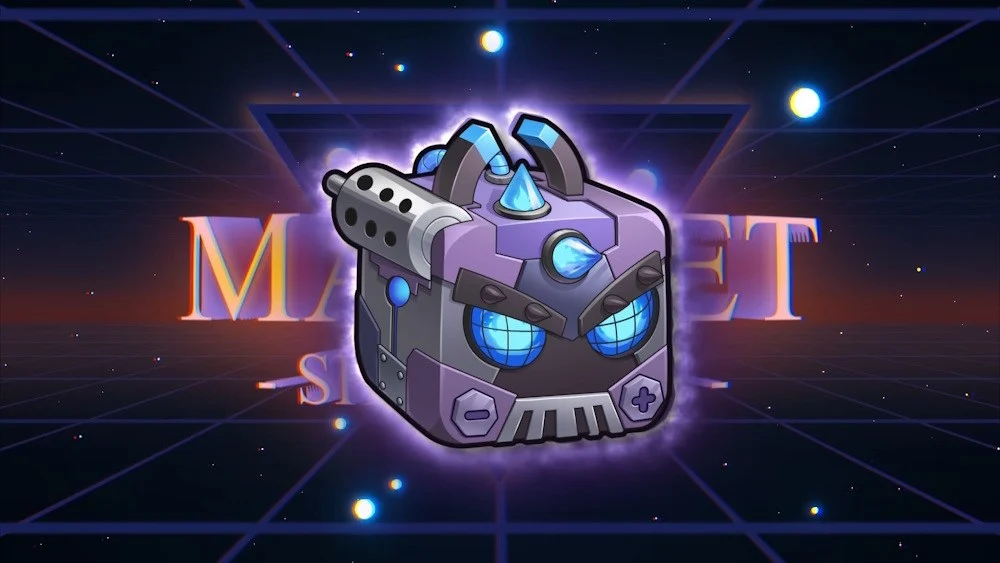 Ícone da Magnet Fruit em Blox Fruits, com visual mecânico e detalhes azuis