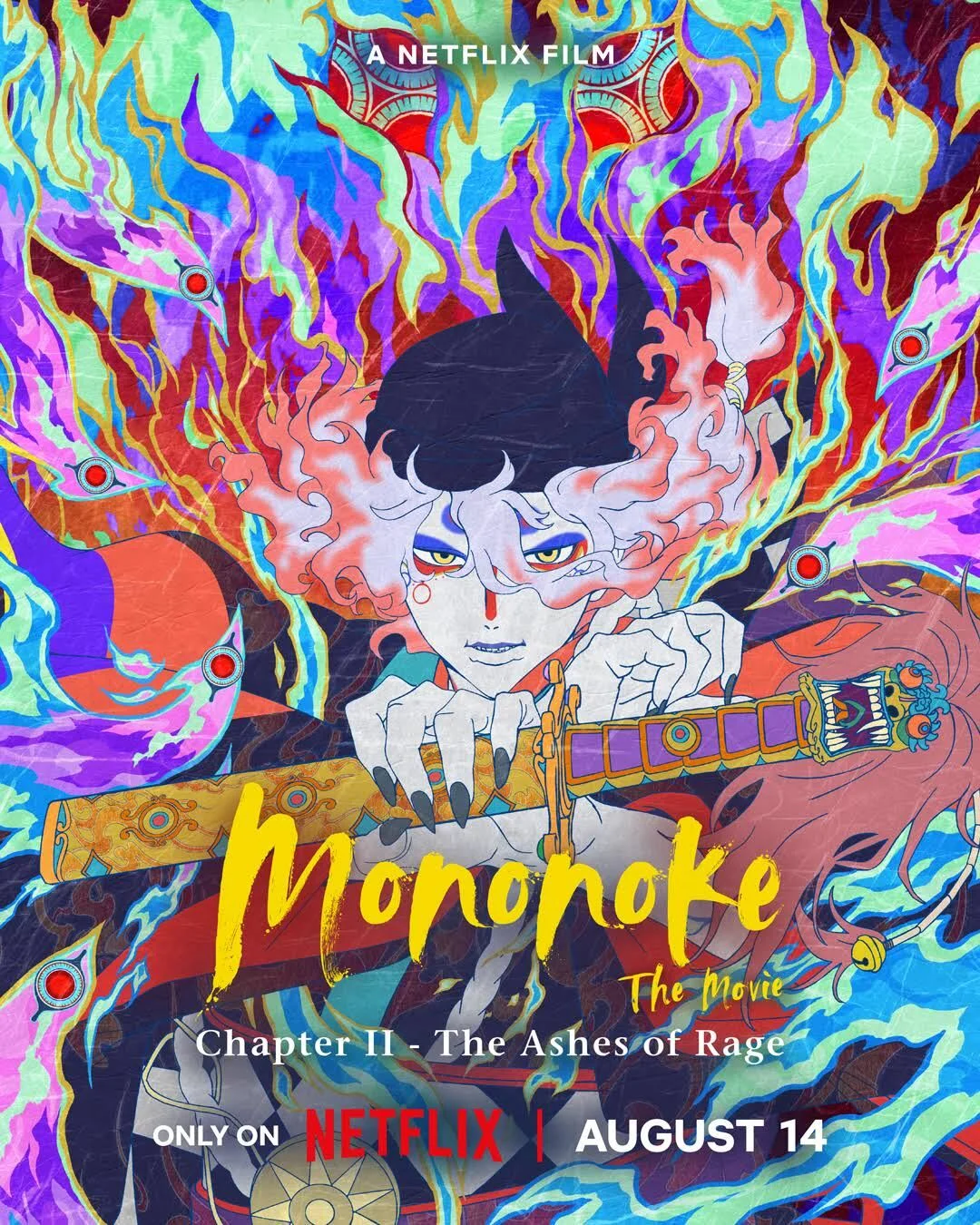 Boticário empunha sua espada em Mononoke O Filme Capítulo 2 As Cinzas da Ira