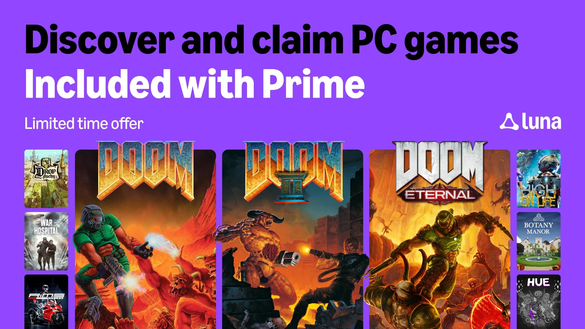 DOOM Eternal entre os jogos incluídos com Amazon Prime em setembro de 2026