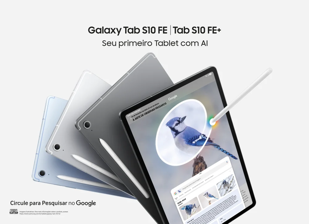 Samsung Galaxy Tab S10 FE e Galaxy Tab S10 FE Plus com S Pen