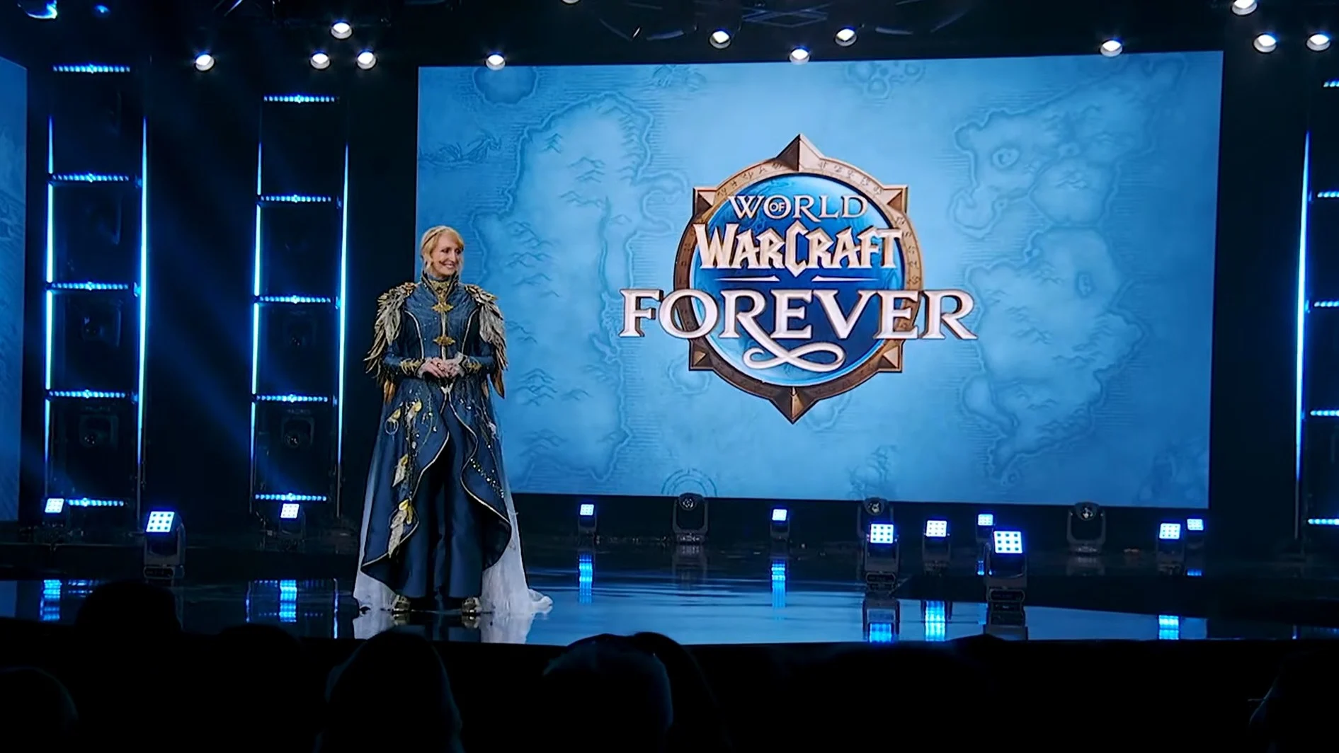 World of Warcraft Forever sendo apresentado no palco da BlizzCon 2026