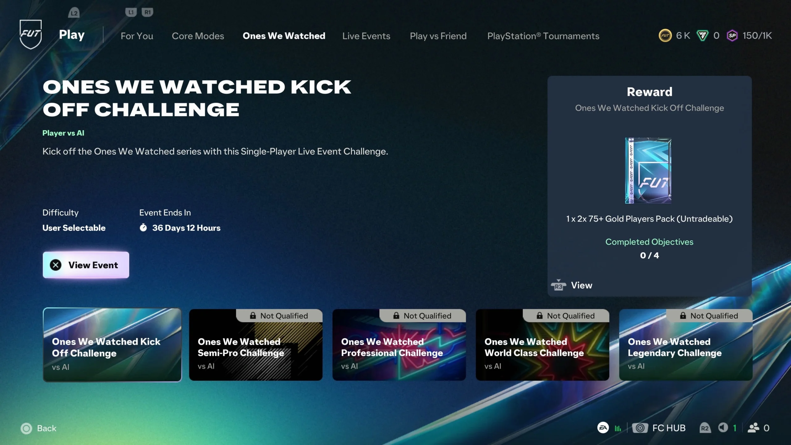 Live Event Ones We Watched no EA Sports FC 27 Ultimate Team