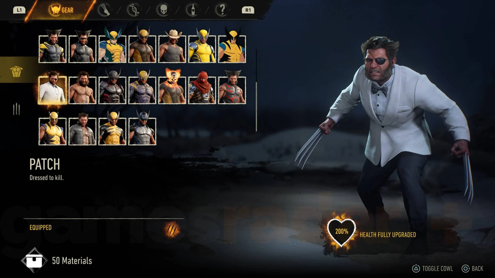 Traje Patch em Marvel's Wolverine