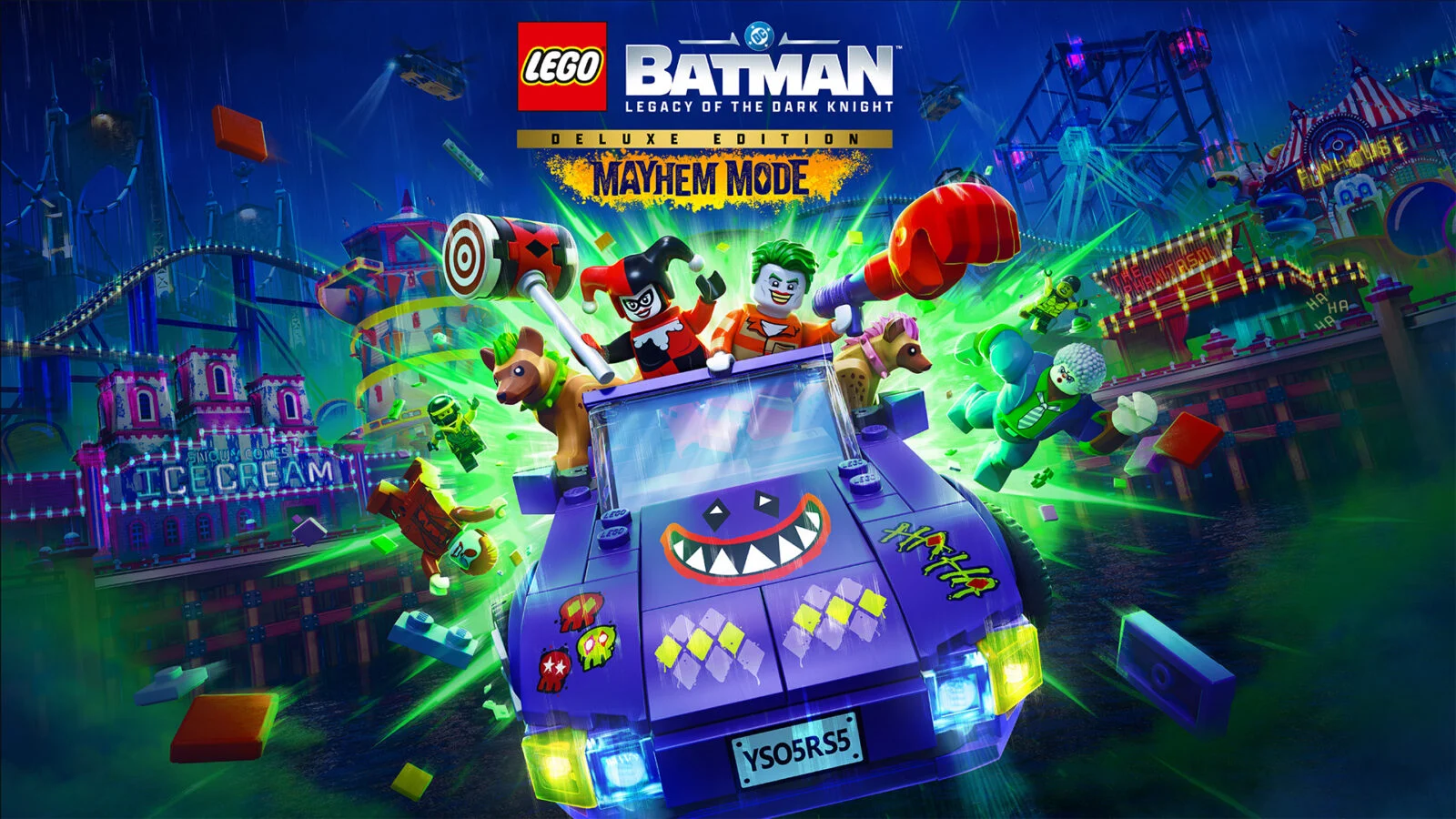 Coringa e Arlequina no Mayhem Mode de LEGO Batman Legacy of the Dark Knight