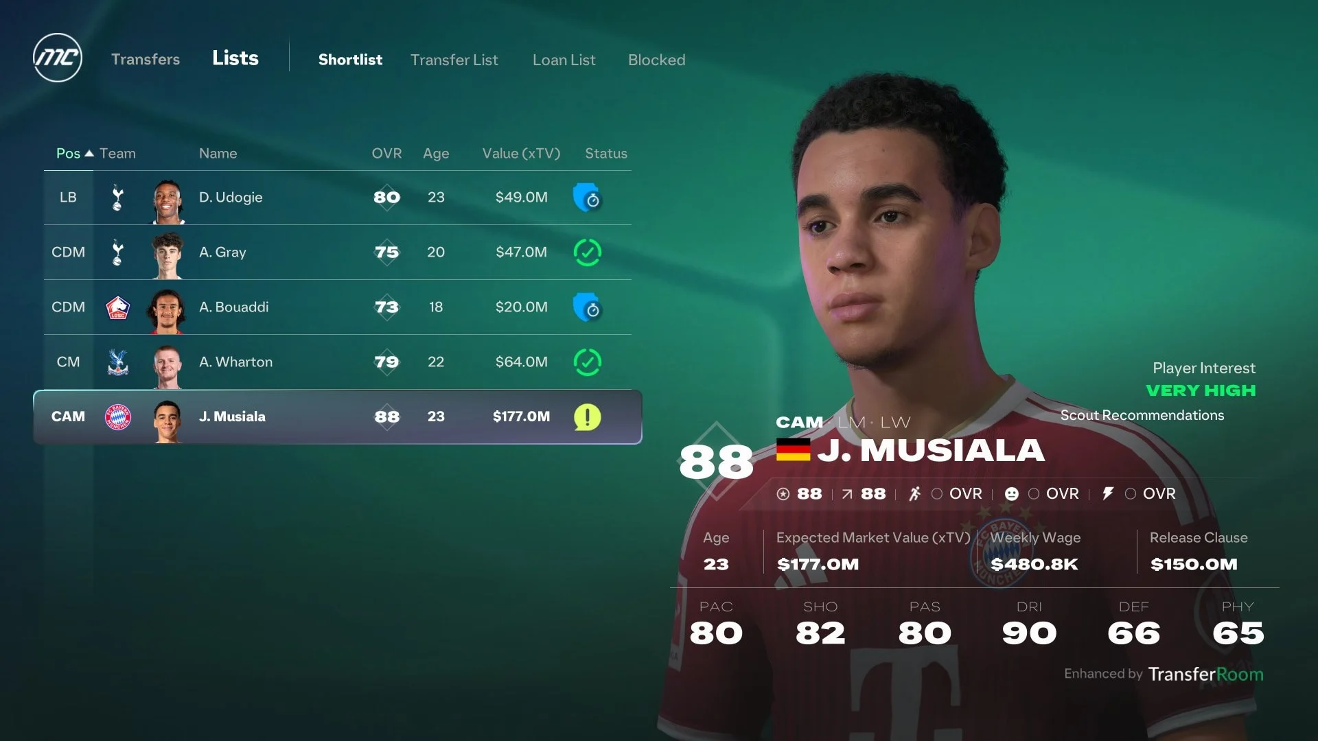 Tela de negociações ativas do Modo Carreira do EA SPORTS FC 27