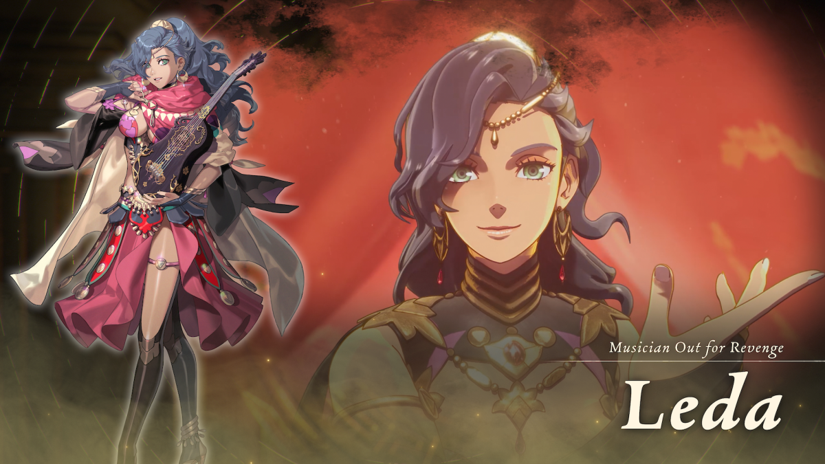 Leda, musicista em busca de vingança em Fire Emblem: Fortune’s Weave
