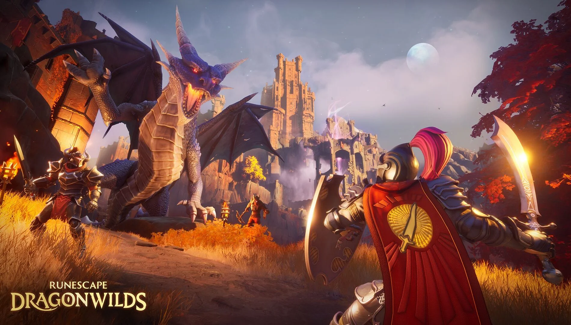 Jogador utiliza magia durante a exploração de RuneScape Dragonwilds
