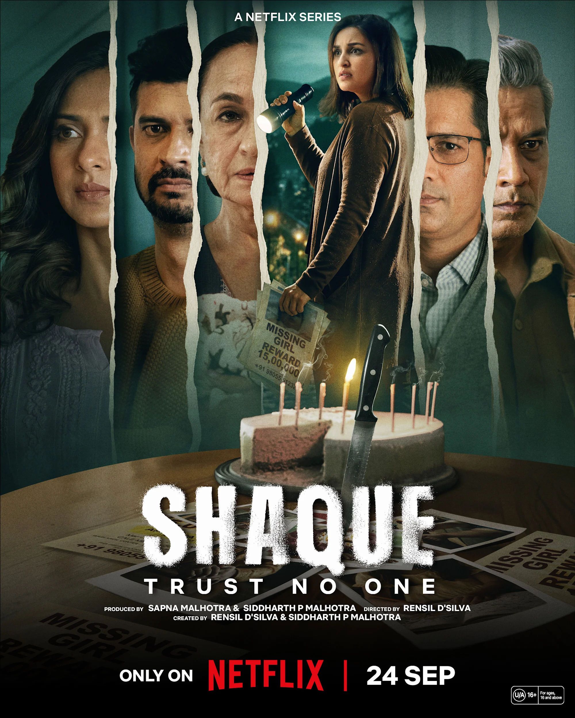 Pôster de Instinto de Mãe com os principais personagens da série da Netflix
