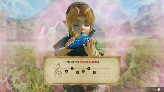 Link toca Zelda’s Lullaby na ocarina no remake de Ocarina of Time